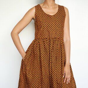 Black Orange Dress with Pockets | Summer Dress with Pockets